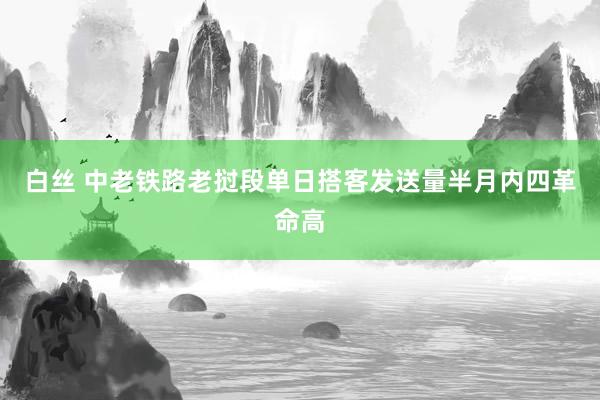白丝 中老铁路老挝段单日搭客发送量半月内四革命高